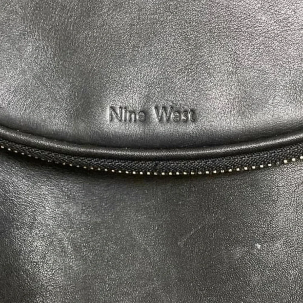Nine West Black Leather Mini Backpack